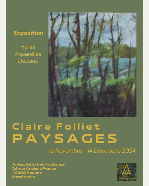 Affiche de l’exposition Paysages de Claire Folliet